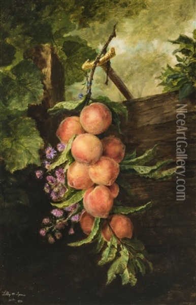 Still Life Of Strawberries Oil Painting - Lilly Martin Spencer