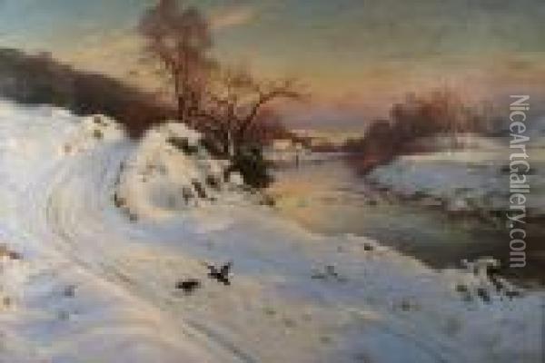Glowed With Tints Of Evening's Hour Oil Painting - Joseph Farquharson