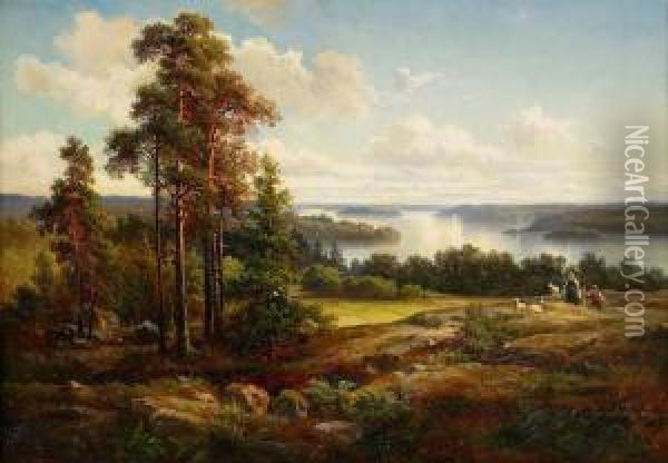 Utsikt Fran Lidingo Oil Painting - Josefina Holmlund