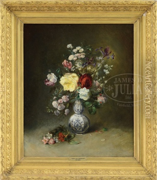 Still Life Of Flowers Oil Painting - Eugene Louis Charpentier