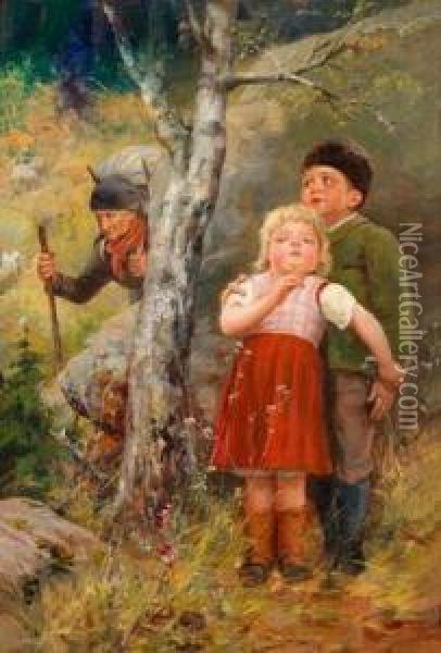 Hansel Und Gretelim Wald Oil Painting - Paul Wagner