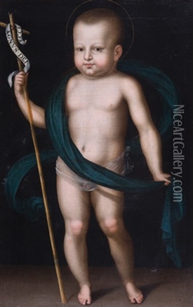 Ecce Agnus Dei Oil Painting - Louis Ferdinand Elle the Elder