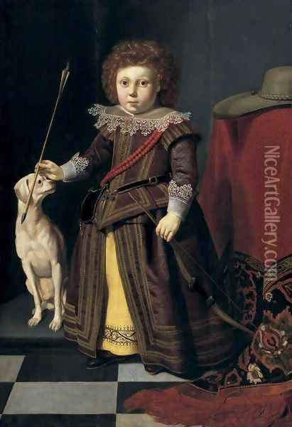 Portrait of a Young Boy Oil Painting - Thomas De Keyser