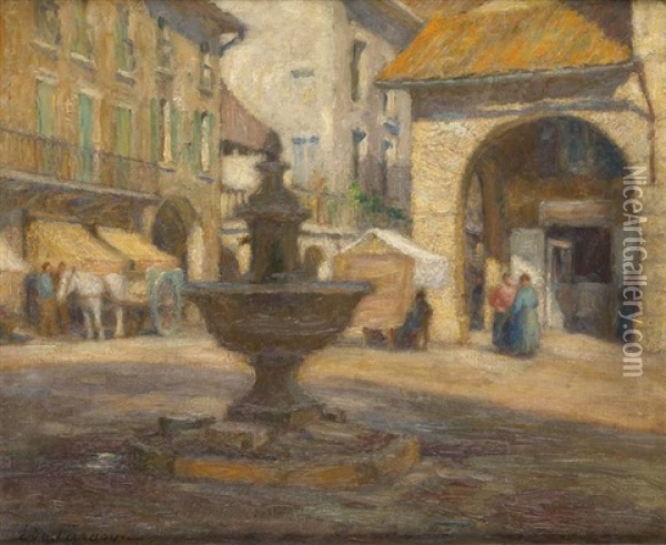 Place Ensoleillee Oil Painting - Edgard Farasyn
