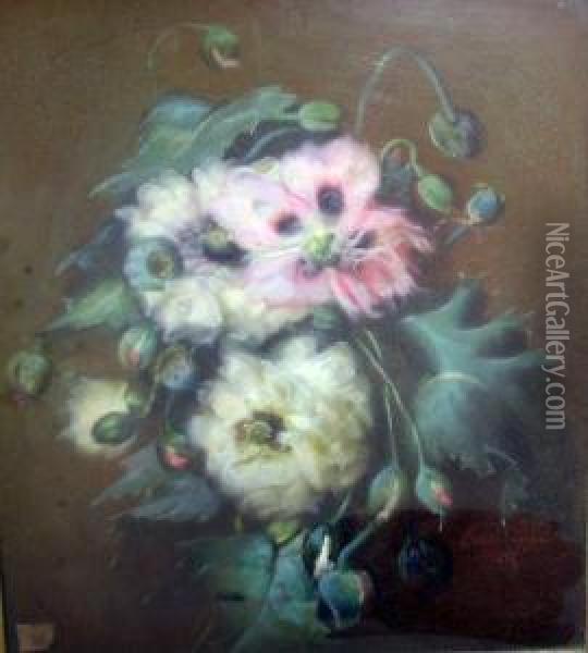 Bouquet De Pavots Oil Painting - Marie Octavie Sturel Paigne