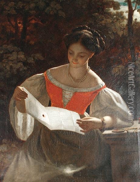 The Love Letter Oil Painting - John Graham Gilbert