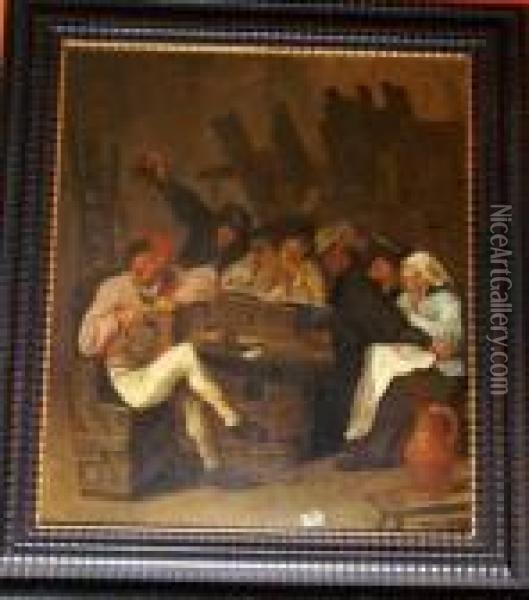 Funnydrinkers Oil Painting - Adriaen Brouwer