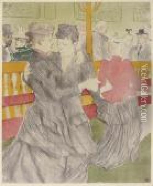 La Danse Au Moulin Rouge (adr. 208; W. 181) Oil Painting - Henri De Toulouse-Lautrec