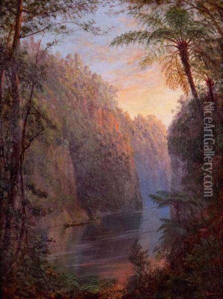 Waka In A Gorge Oil Painting - Charles Blomfield