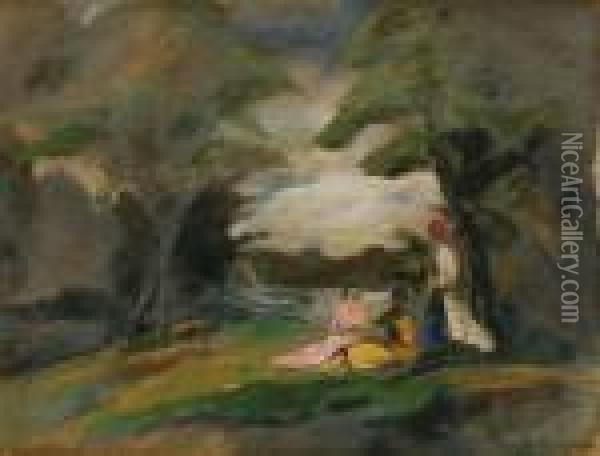 V Nagybanyi Oil Painting - Bela Ivanyi Grunwald