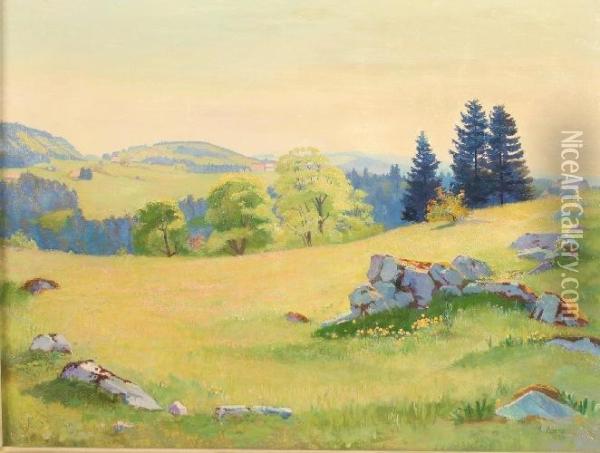 Paysage Dans Le Jura Oil Painting - Robert Kiener