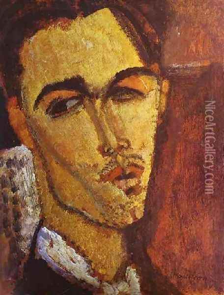 Portrait Of The Spanish Painter Celso Lagar Oil Painting - Amedeo Modigliani