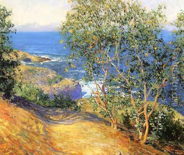 Indian Tobacco Trees La Jolla 1916 Oil Painting - Guy Rose