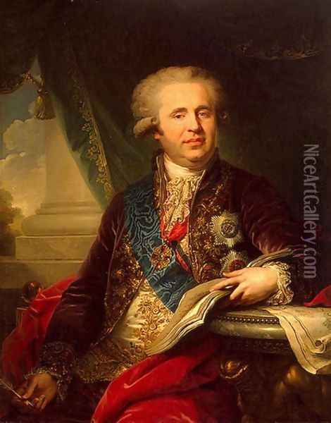 Portrait of Prince Bezborodko A.A. Oil Painting - Johann Baptist the Elder Lampi