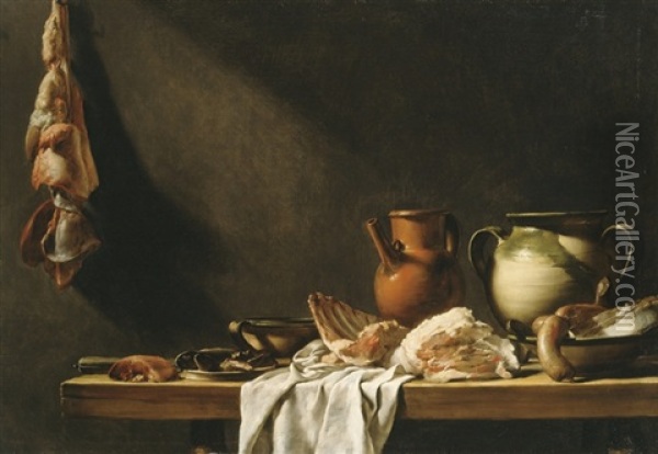 Table De Cuisine Oil Painting - Nicolas Henry Jeaurat De Bertry