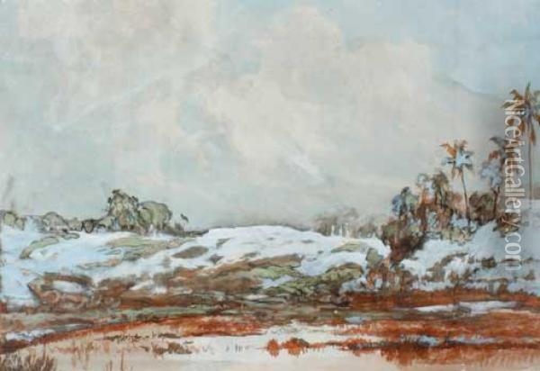 Landscape Oil Painting - Surjosoebroto Abdullah