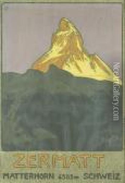 Zermatt, Matterhorn Oil Painting - Emil Cardinaux