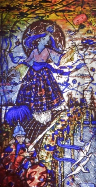 Bluebeard's Last Wife Oil Painting - Harry Clarke