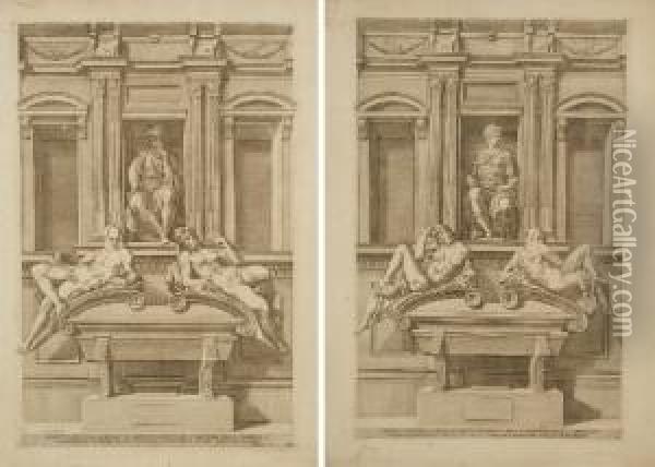 Particolari Architettonici Della Cappella Di San Lorenzo In Firenze Oil Painting - Cornelis Cort