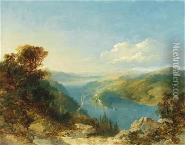 Open River Landscape Oil Painting - Edmund John Niemann