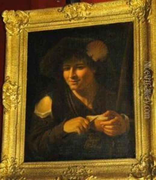 Portrait Of Apilgrim Oil Painting - Polidoro Da Caravaggio (Caldara)