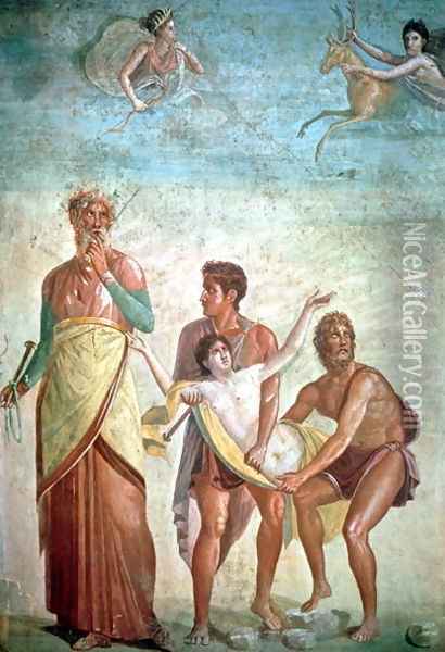 The Sacrifice of Iphigenia, from the House of the Tragic Poet Oil Painting - Timante