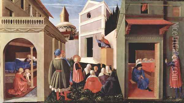 Triptych of Perugia (predella) Oil Painting - Angelico Fra