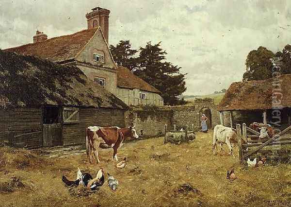 Crossways Farm, Abinger, Surrey Oil Painting - Edward Wilkins Waite