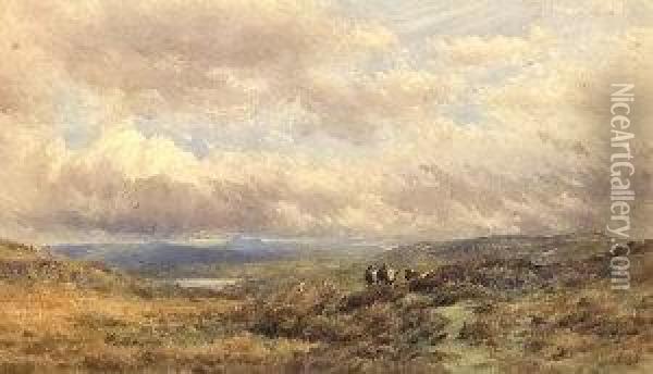 Cattle Grazing On The Moors Oil Painting - Thomas Collier