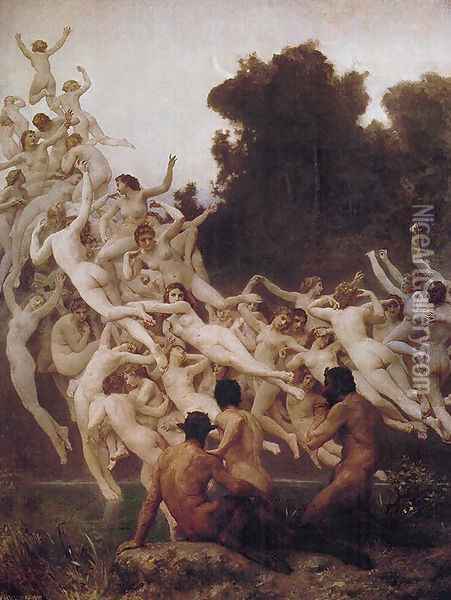 Les Oreades Oil Painting - William-Adolphe Bouguereau