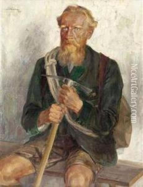 Der Bergfuhrer Oil Painting - Ludwig Wieden