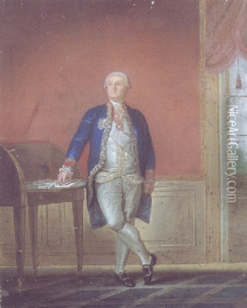 Portrait Of Adolf Friedrich Iv, Duke Of Mecklenburg-strelitz Oil Painting - Daniel Woge