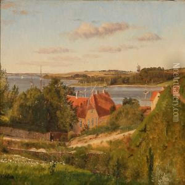 View From Skive, Denmark Oil Painting - Vilhelm Peter C. Kyhn