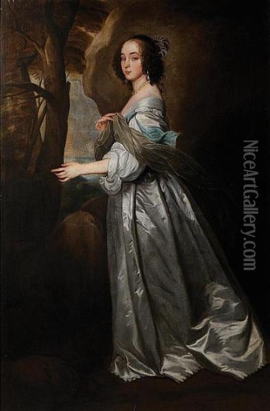 Portrait Of Lady Frances Cranfield, Countess Of Dorset Oil Painting - Sir Anthony Van Dyck