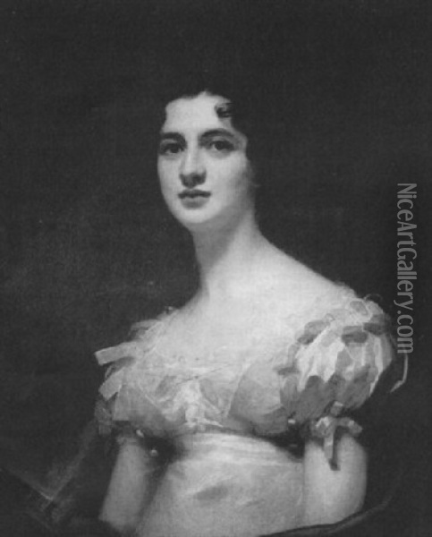 Portrait Of Mrs. James Monteith Nee Margaret Thompson       Of Camphill Oil Painting - Sir Henry Raeburn