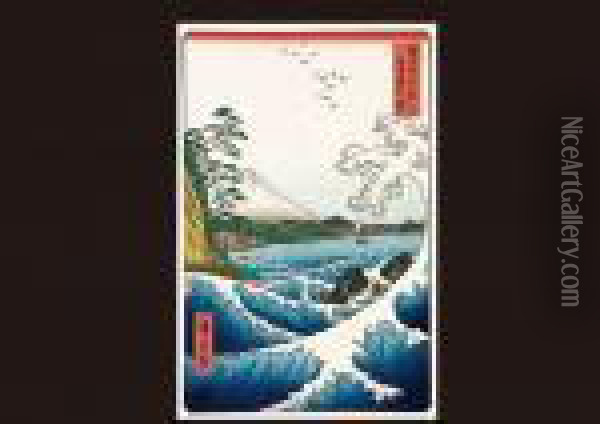 36views Of Mt.fuji Oil Painting - Utagawa or Ando Hiroshige