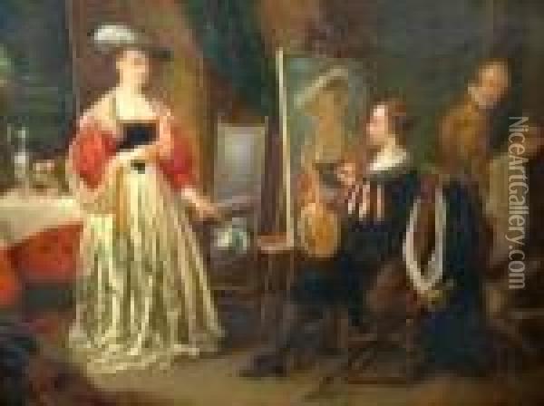 The Artist In His Studio Oil Painting - Peter Paul Rubens