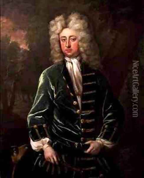 Portrait of Sir Charles Shuckburgh BT Oil Painting - Michael Dahl