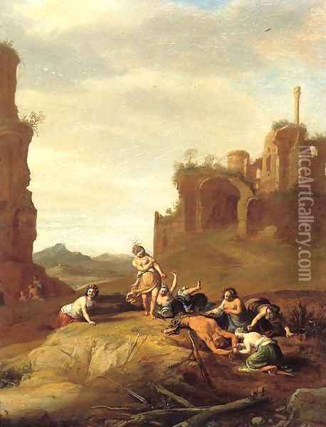 The Flaying of Marsyas Oil Painting - Bartholomeus Breenbergh