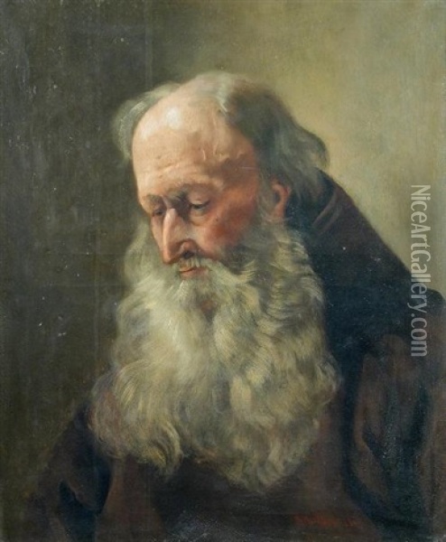 Study Of Saint Jerome Oil Painting - Sir Hubert von Herkomer