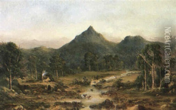Cummings Head, River Mersey, Tasmania Oil Painting - Robert Proctor Beauchamp