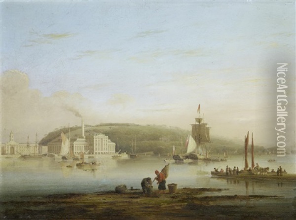 The Royal William Victualling Office, Stonehouse, Plymouth Oil Painting - Nicholas Matthew Condy