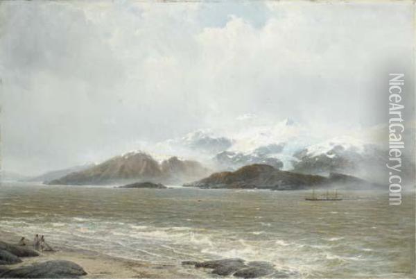 The Magellan Straits Oil Painting - Hugo Schnars-Alquist