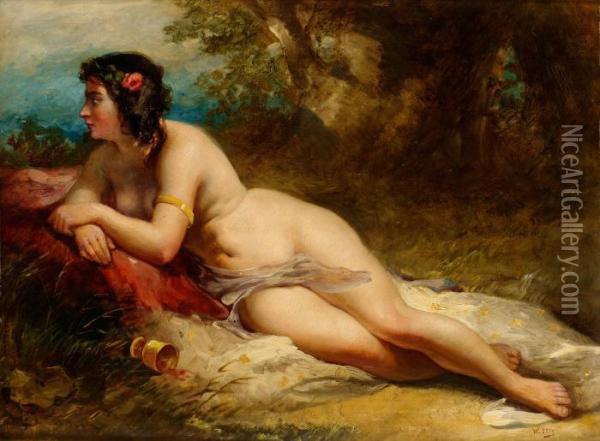 Antikiserande Kvinnogestalt Oil Painting - William Etty