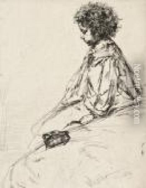 Bibi Lalouette Oil Painting - James Abbott McNeill Whistler