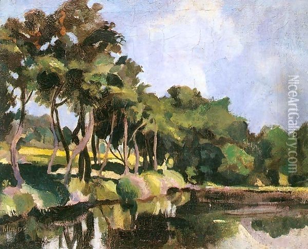 Brookside 1927 Oil Painting - Maria Modok