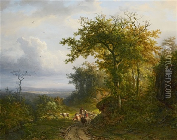 A Landscape Near Cleves Oil Painting - Anna Van Sandick