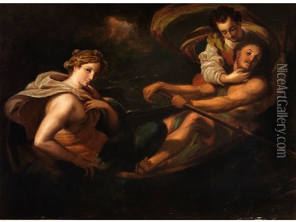 Mythologische Szene Oil Painting - Girolamo Mazzola Bedoli