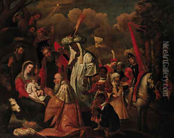 The Adoration of the Magi Oil Painting - Jean Baptiste de Saive