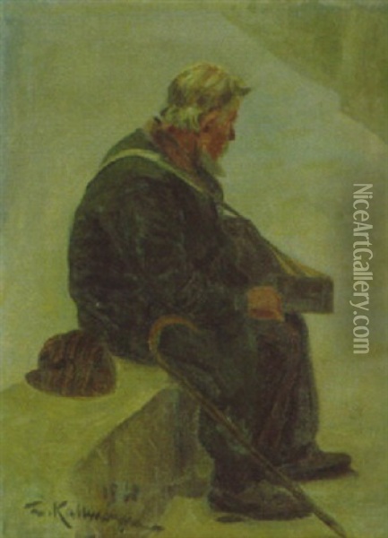 Der Strasenverkaufer Oil Painting - Friedrich Kallmorgen